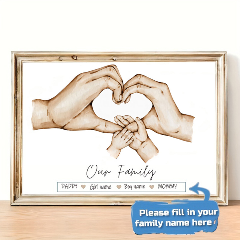 Photograph Lyrics - Personalizzato personalizzato famiglia mano poster nome