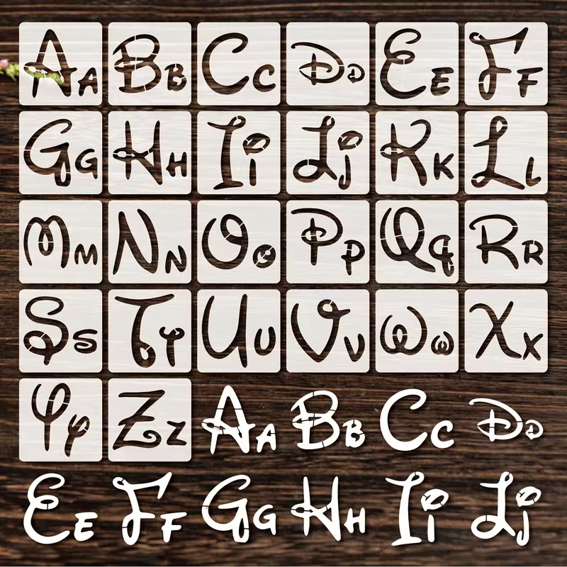 Photography Font - 26 pezzi 2,95x2,95 pollici set di