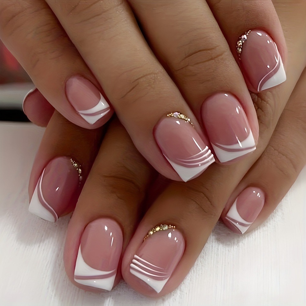 Photography Tips - 24 Pezzi Unghie Finte French Tip