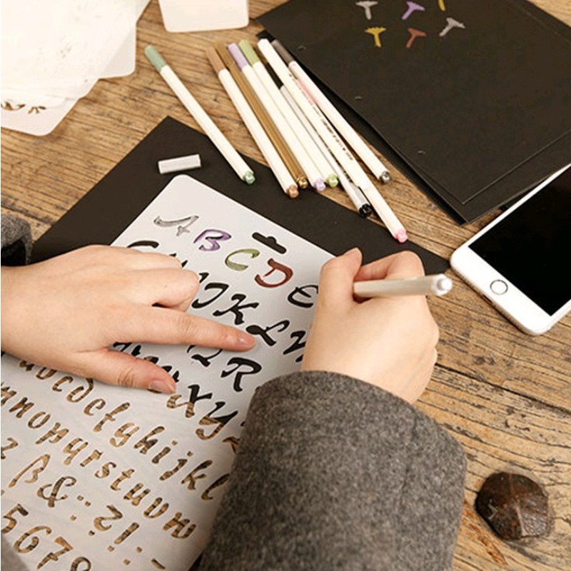 Photography Font - 1 pz A4 lettere dell'alfabeto stratificazione