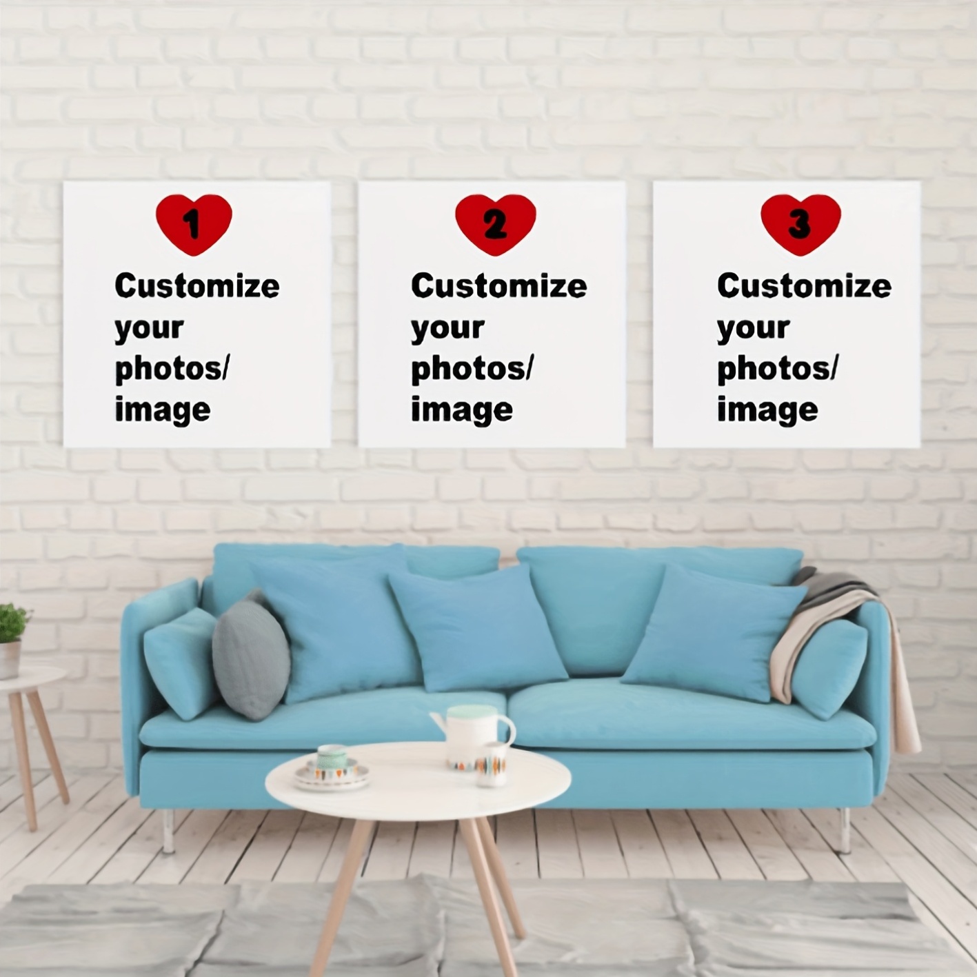 Photograph Lyrics - 3 pezzi/set poster su tela quadrato